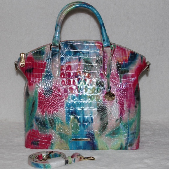 NWT Brahmin Large Duxbury Satchel Impression Melbourne Leather Purse - Picture 1 of 7